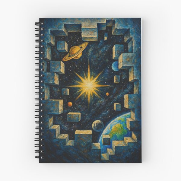 Item preview, Cosmic Labyrinth Starburst – Surreal Planetary Space Art designed and sold by WittyUnknown.