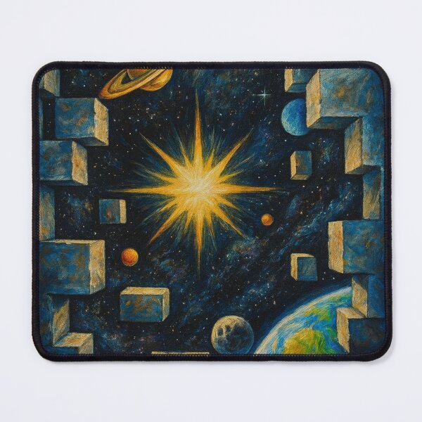 Item preview, Cosmic Labyrinth Starburst – Surreal Planetary Space Art designed and sold by WittyUnknown.