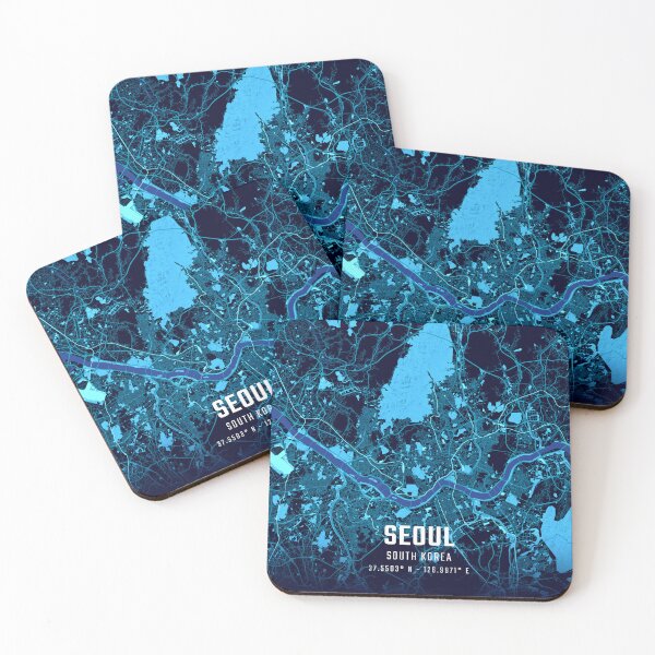 Item preview, Seoul Midnight City Map designed and sold by HomeLivingCo.