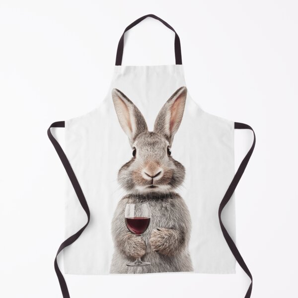 Item preview, Cute Rabbit Holding Wine Glass Digital Illustration designed and sold by LazyOwlStore.