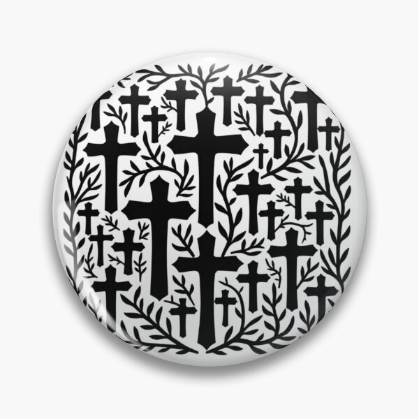 Item preview, Black White Moiré Seamless Pattern | Minimalist Kinetic Cross Vine Repeat designed and sold by ebocraft.