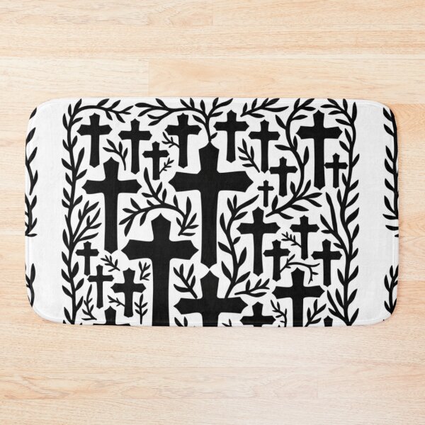 Item preview, Black White Moiré Seamless Pattern | Minimalist Kinetic Cross Vine Repeat designed and sold by ebocraft.