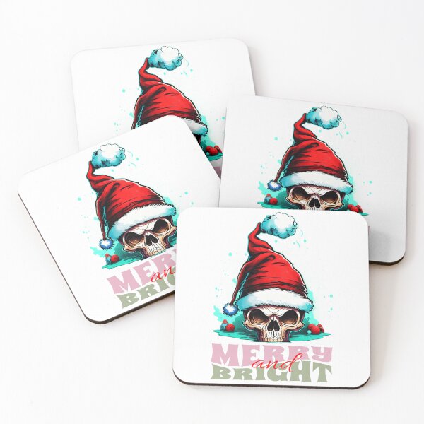Item preview, Skull Santa Hat Merry Bright Christmas designed and sold by Azrou shop.