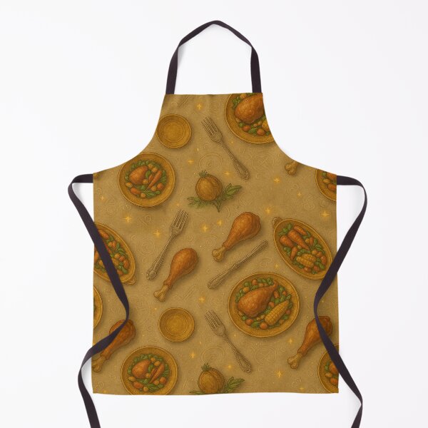 Item preview, Thanksgiving Feast Dinner Seamless Pattern – Cozy Autumn Table Spread designed and sold by AlcheArtsStudio.