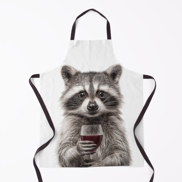 Item preview, Cute Raccoon Holding Wine Glass  designed and sold by LazyOwlStore.