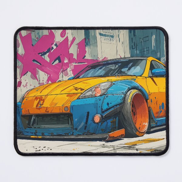 Item preview, Graffiti sports car three-quarter view designed and sold by PixelPack Design.