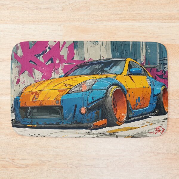 Item preview, Graffiti sports car three-quarter view designed and sold by PixelPack Design.