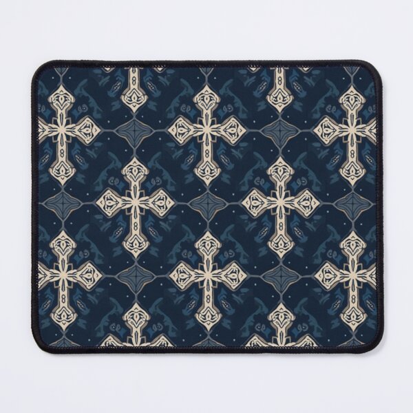 Item preview, Art Deco Cross Moiré Seamless Pattern | Geometric Faith Revival Decor Repeat designed and sold by ebocraft.
