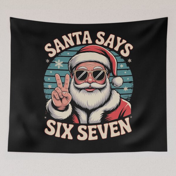 Item preview, Santa Santa Claus Says Happy Bruh Six Seven Retro Holiday designed and sold by ChadnoSmith.