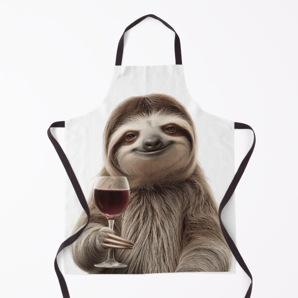 Item preview, Cute Sloth Holding a Wine Glass designed and sold by LazyOwlStore.