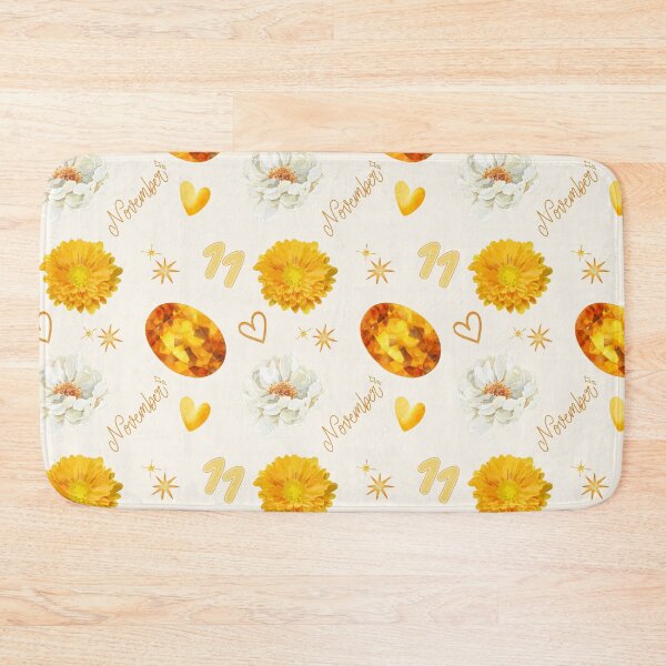 Item preview, November Birthstone & Flower | Watercolor Citrine & Chrysanthemum Pattern designed and sold by LoviqueLab.