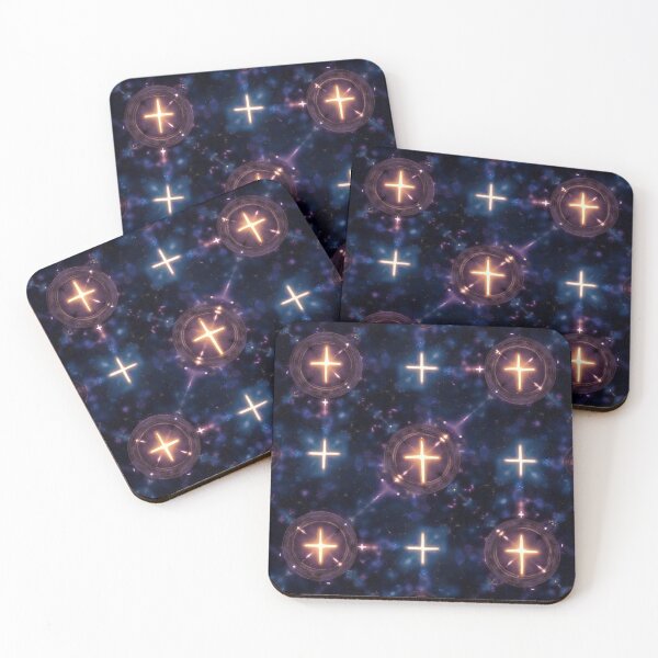 Item preview, Celestial Cross Moiré Seamless Pattern | Cosmic Nebula Spiritual Design Repeat designed and sold by ebocraft.