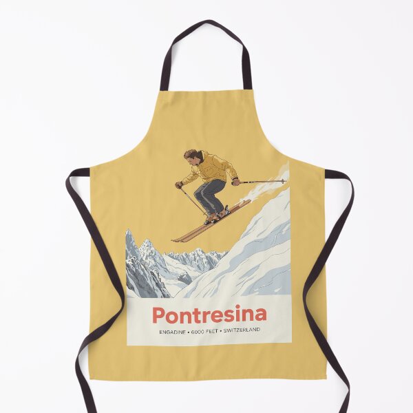 Item preview, Pontresina Vintage Ski Poster – Retro Swiss Alps Winter Sports Wall Art designed and sold by paulo silveira.