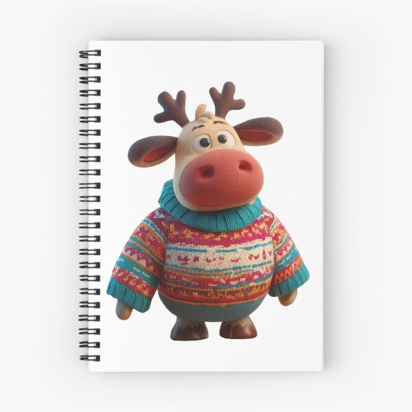 Item preview, Cute Christmas Moose in Colorful Knitted Sweater – Cozy Holiday Art designed and sold by Hakubiya.