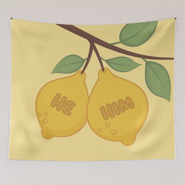 Item preview, Lemons He/Him Pronouns designed and sold by MoonMint.