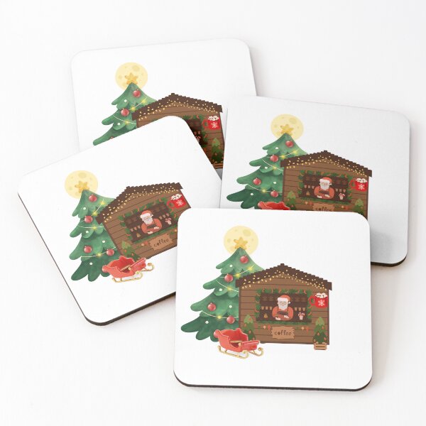 Item preview, Santa’s Christmas Coffee Stall designed and sold by ankeyhooba.