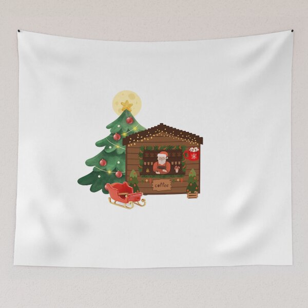 Item preview, Santa’s Christmas Coffee Stall designed and sold by ankeyhooba.