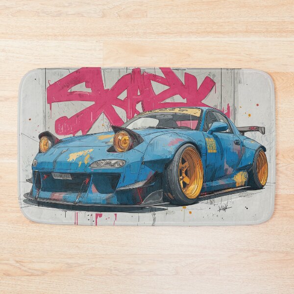 Item preview, Graffiti sports car three-quarter view designed and sold by PixelPack Design.