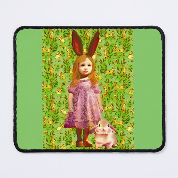 Item preview, Bunny girl in a pink dress with her bunny friend designed and sold by Batang .