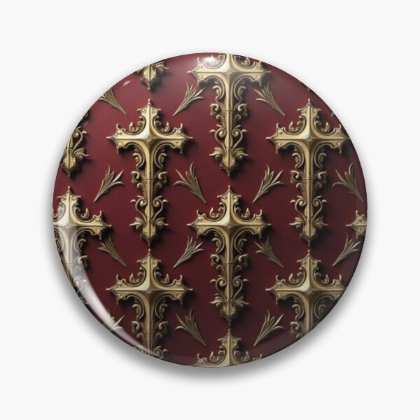 Item preview, Baroque Filigree Moiré Seamless Pattern | Ornate Christian Cross Repeat Design designed and sold by ebocraft.