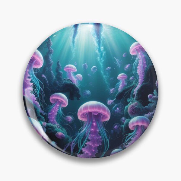 Item preview, Mystic Purple Jellyfish Deep Sea Glow designed and sold by Bilikaru.