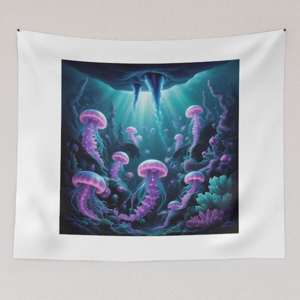 Item preview, Mystic Purple Jellyfish Deep Sea Glow designed and sold by Bilikaru.