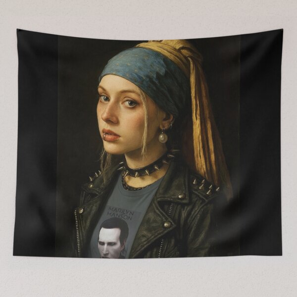 Item preview, Girl With a Pearl Earring - metal version designed and sold by Saint Arts Studio.