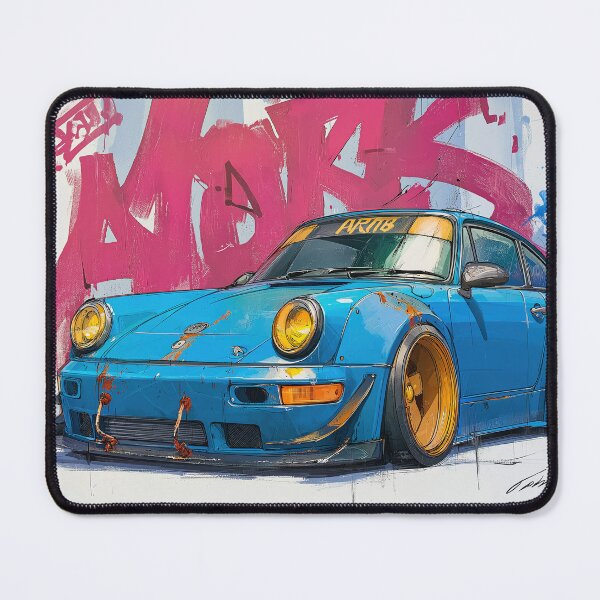 Item preview, Graffiti sports car three-quarter view designed and sold by PixelPack Design.