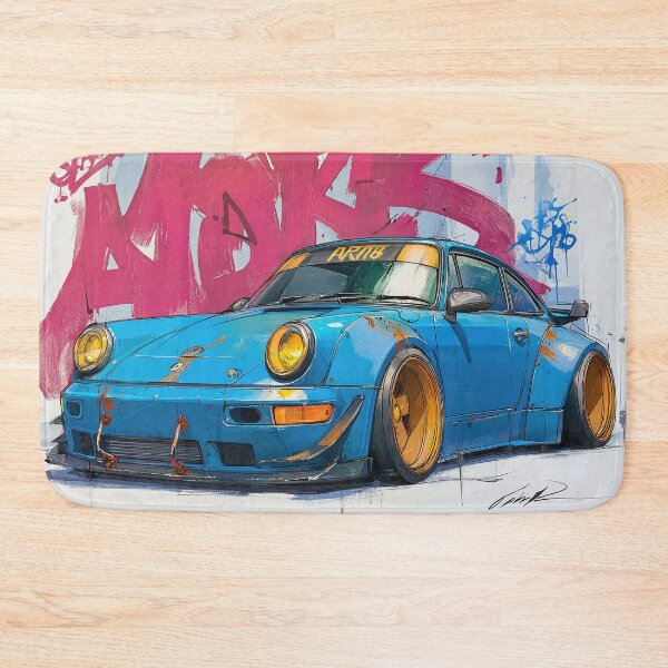 Item preview, Graffiti sports car three-quarter view designed and sold by PixelPack Design.