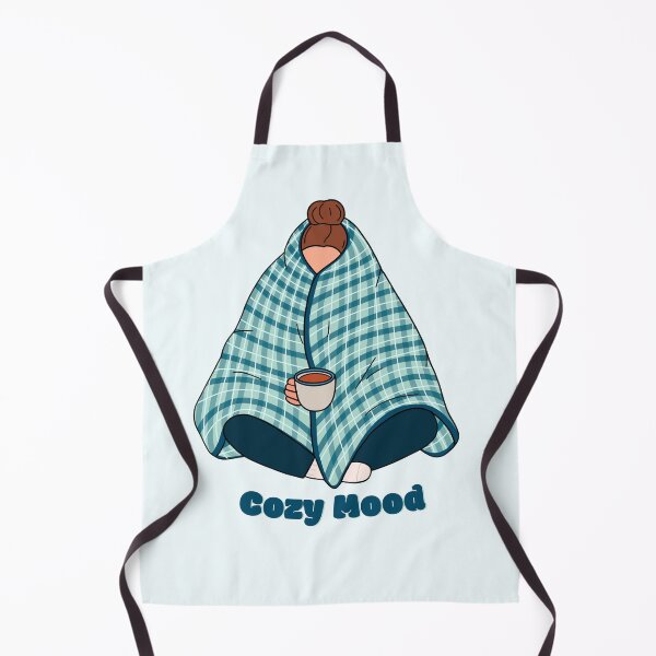 Item preview, Cozy Girl Wrapped in Plaid Blanket Holding Warm Drink Illustration. designed and sold by Shiningsticker8.