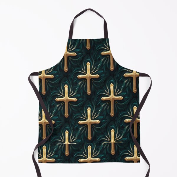 Item preview, Water Cross Moiré Pattern | Teal Gold Spiritual Wave Design Repeat designed and sold by ebocraft.
