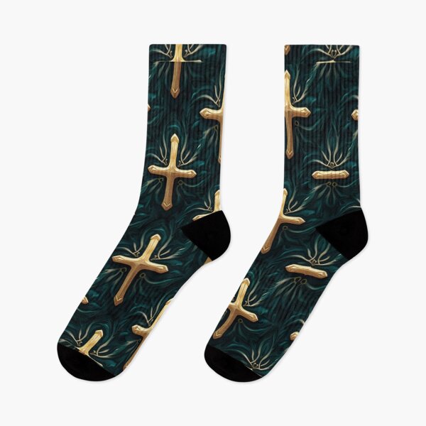 Item preview, Water Cross Moiré Pattern | Teal Gold Spiritual Wave Design Repeat designed and sold by ebocraft.