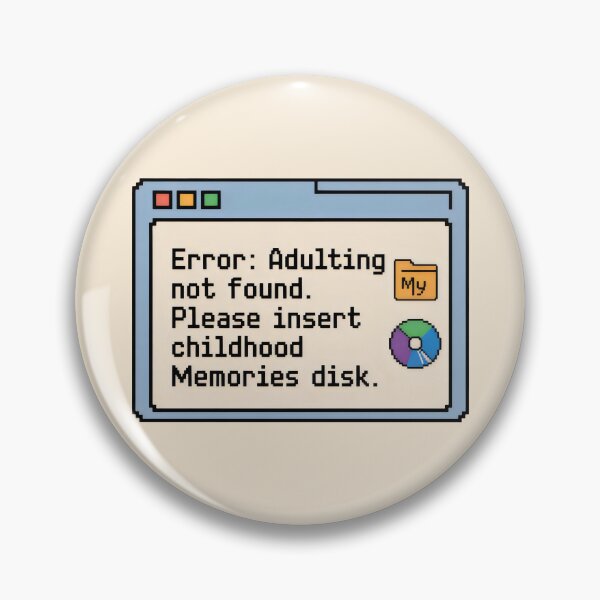 Item preview, Error Adulting Not Found Pixel Art Design designed and sold by SplashTastic.
