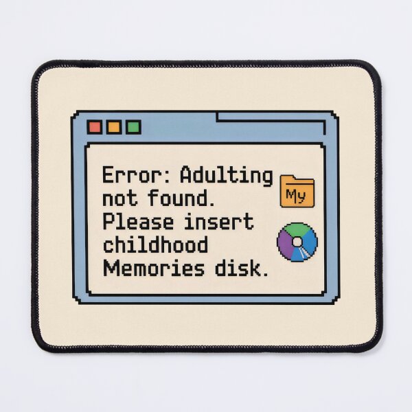 Item preview, Error Adulting Not Found Pixel Art Design designed and sold by SplashTastic.