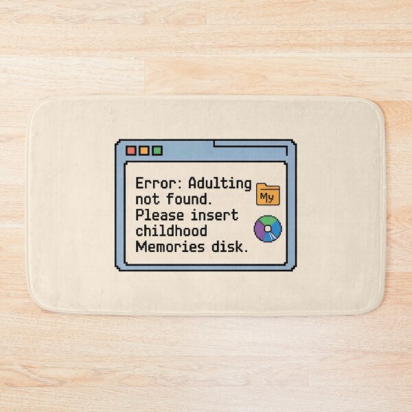 Item preview, Error Adulting Not Found Pixel Art Design designed and sold by SplashTastic.