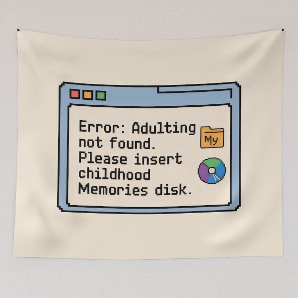 Item preview, Error Adulting Not Found Pixel Art Design designed and sold by SplashTastic.