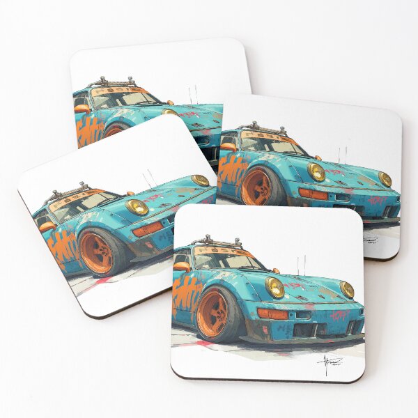 Item preview, Graffiti sports car three-quarter view designed and sold by PixelPack Design.