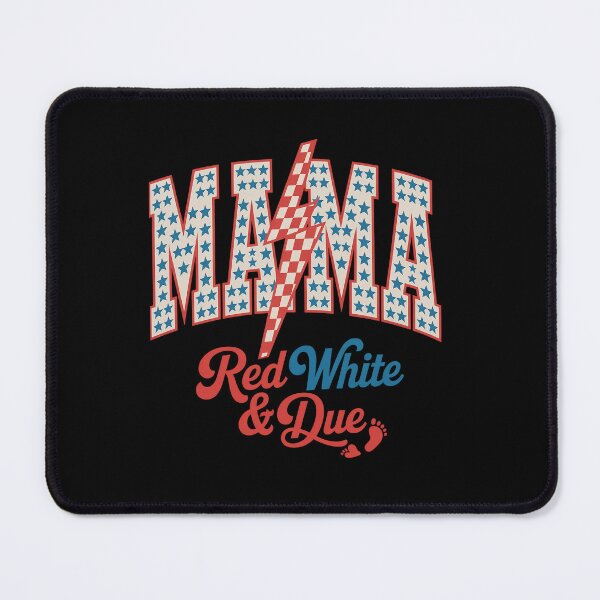 Item preview, Mama Red White And Due 4Th Of July Pregnancy Announcement  designed and sold by AnixieArtFun.