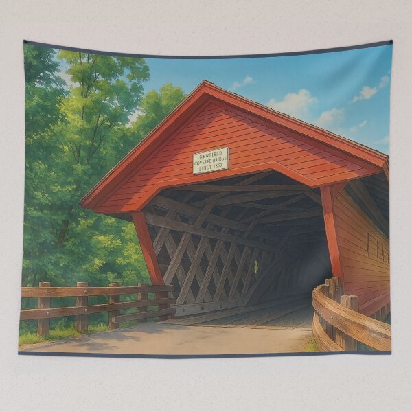 Item preview, The Historic Newfield Covered Bridge designed and sold by Takeda-art.