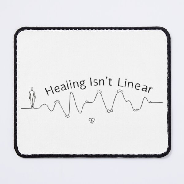 Item preview, Healing Isn't Linear – Minimalist Mental Health T-Shirt designed and sold by CuteOasis.