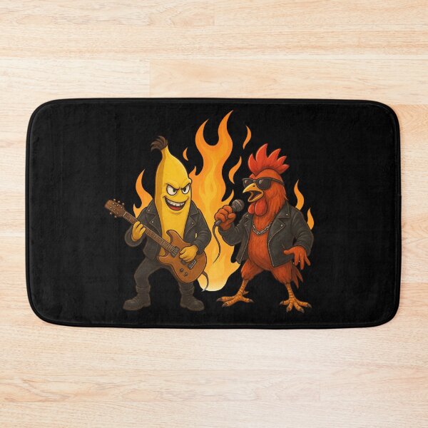 Item preview, Rock Banana Guitar Hero and Fire Rooster – Dynamic Musical Illustration designed and sold by Ivy-Triggs.