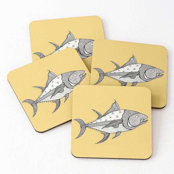 Artikelvorschau, Blauflossenthunfisch - Aufwendige handgezeichnete Meerestierkunst entworfen und verkauft von alanamaeart.