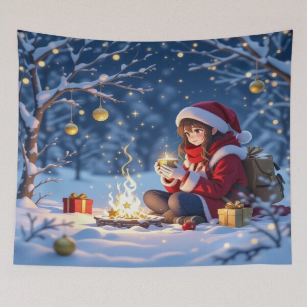 Item preview, Christmas Glow – Festive elegance with snow-covered branches, golden details & starry silence designed and sold by FotoworldEdel.