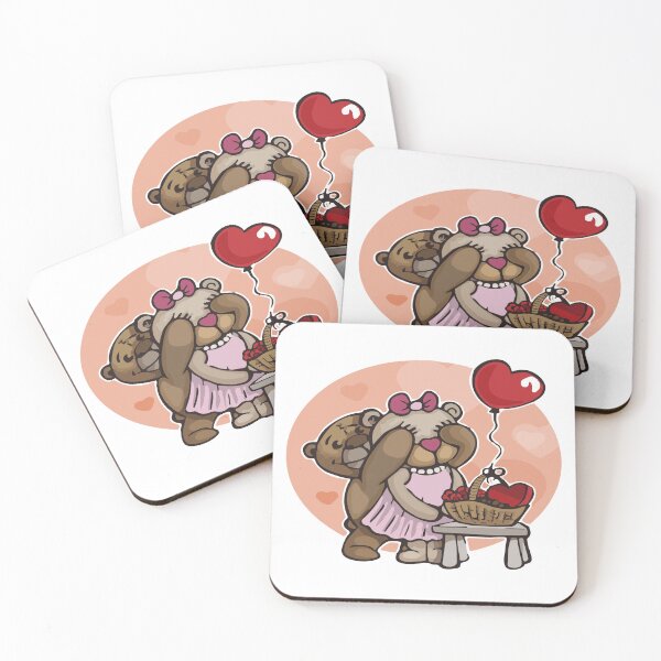Item preview, Hearts Happy  Valentine's day teddybears in love designed and sold by Murryns.