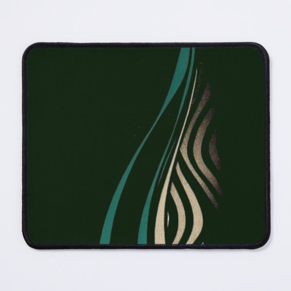 Item preview, Abstract Wave Flow T-Shirt – Minimal Modern Teal & Gold Line Art designed and sold by KDesignCrafts.