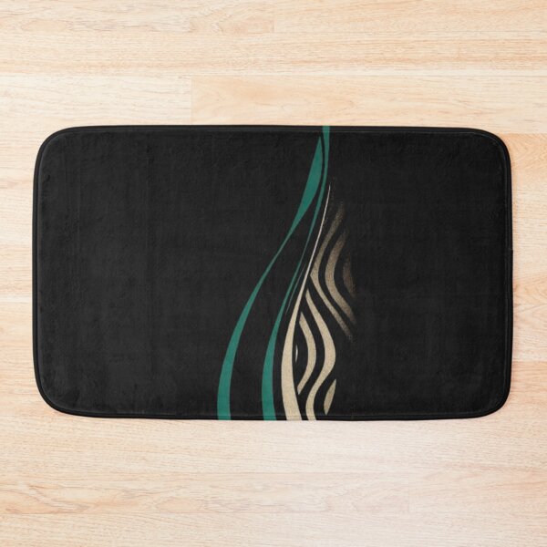 Item preview, Abstract Wave Flow T-Shirt – Minimal Modern Teal & Gold Line Art designed and sold by KDesignCrafts.