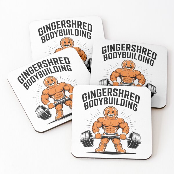 Item preview, Gingershred Bodybuilding – Funny Gingerbread Gym Cartoon designed and sold by Marcite.