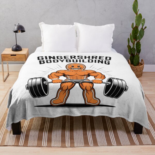 Item preview, Gingershred Bodybuilding – Funny Gingerbread Gym Cartoon designed and sold by Marcite.