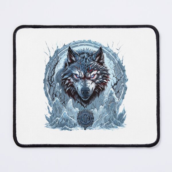 Item preview, Icebound Demon Wolf – Dark Xmas Gift Badge designed and sold by Imaginarium of Chaos falcon88 .