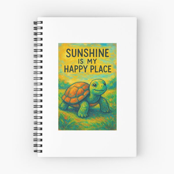 Item preview, Optimistic Turtle Art – “Sunshine Is My Happy Place” – Uplifting Animal Illustration for Positivity & Motivation designed and sold by WhimsyByPaul.redbubble.com.